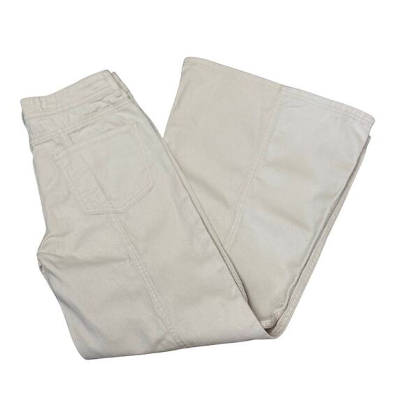 H&M Divided Cream Wide Leg Cargo Jeans Size 2 (EUR 34 - Picture 3 of 7